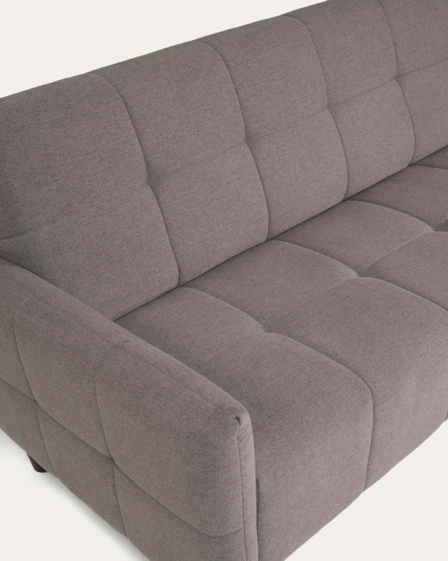 Nury 3 seater sofa bed in grey, 205 cm
