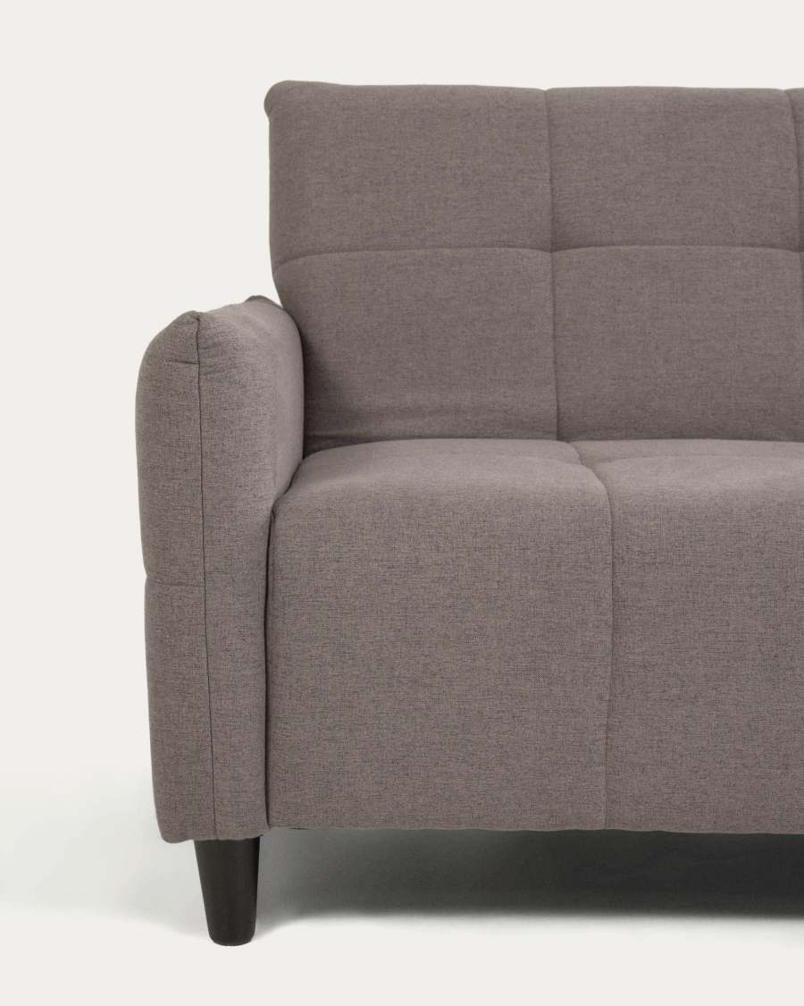 Nury 3 seater sofa bed in grey, 205 cm