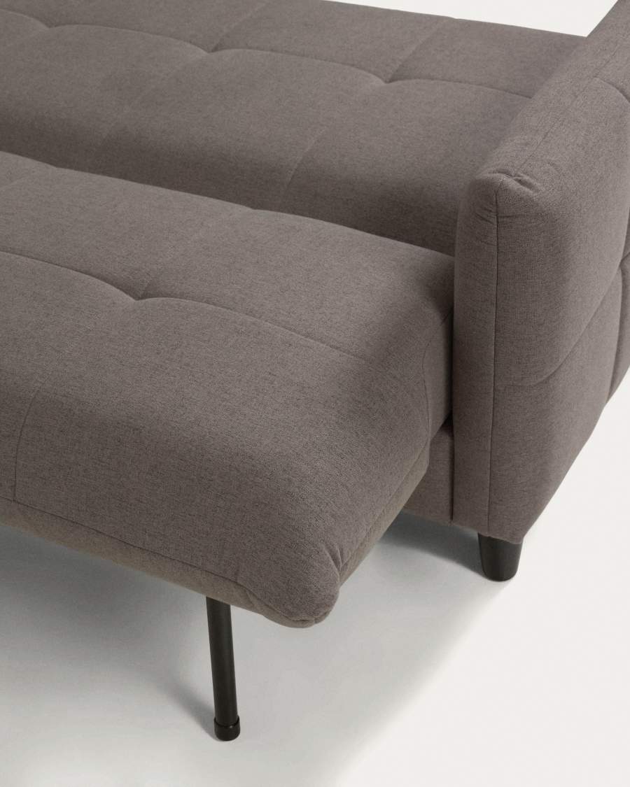 Nury 3 seater sofa bed in grey, 205 cm