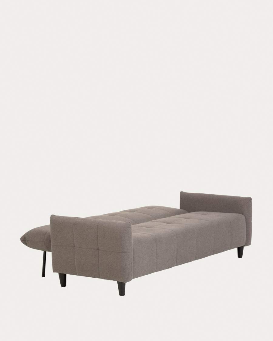 Nury 3 seater sofa bed in grey, 205 cm