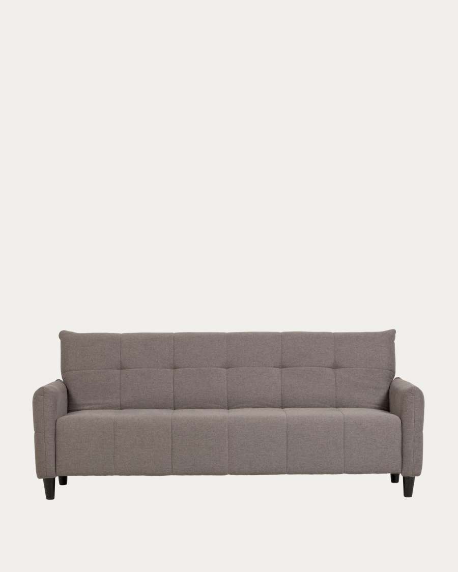 Nury 3 seater sofa bed in grey, 205 cm