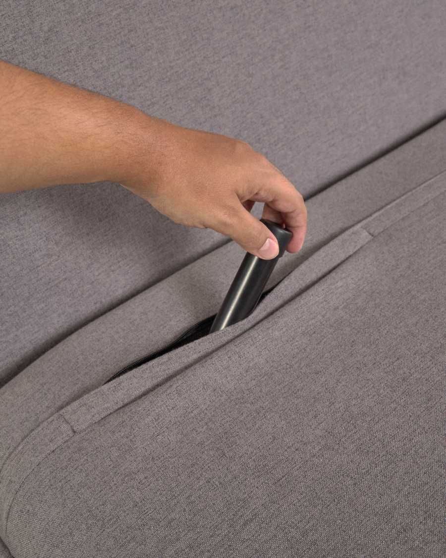 Miski 2-Sitzer Bettsofa grau 105 cm