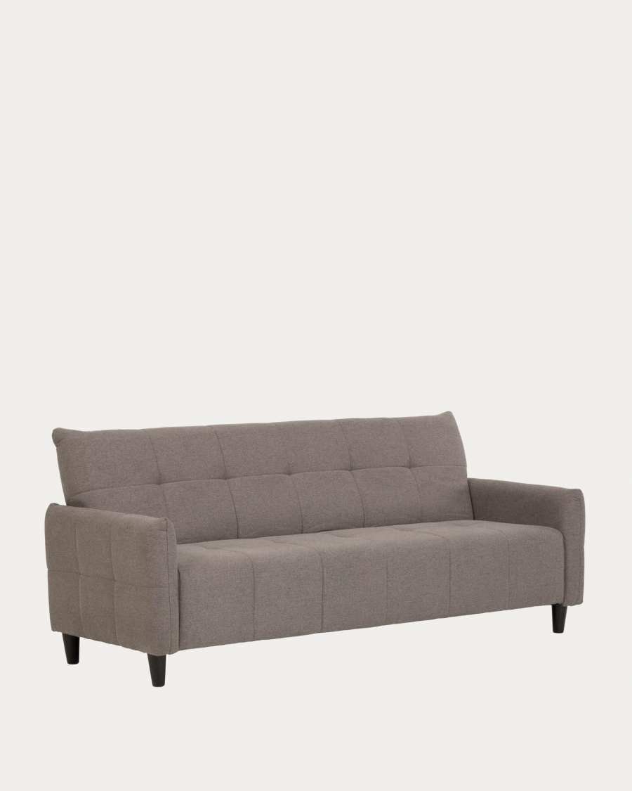 Nury 3 seater sofa bed in grey, 205 cm