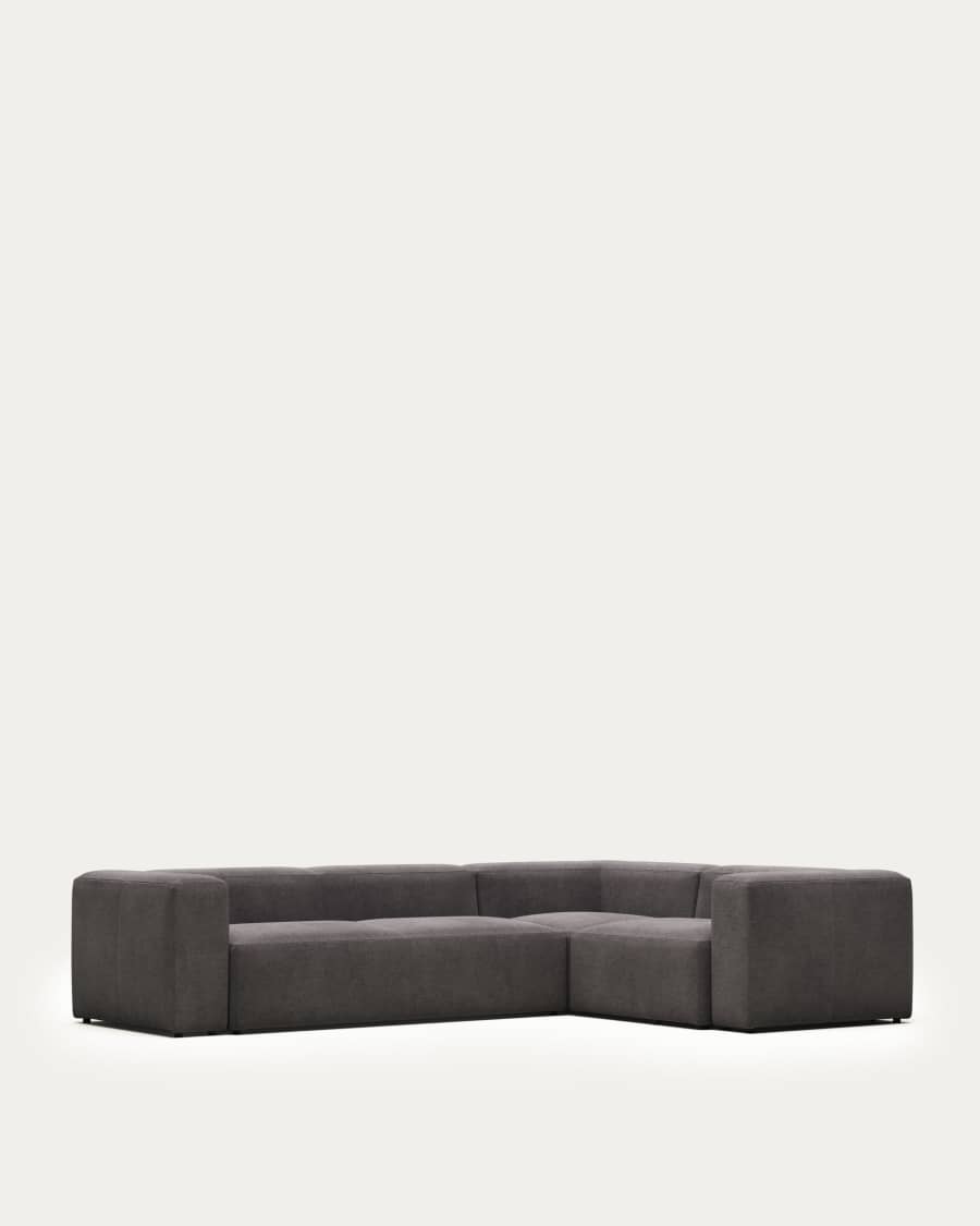 Blok 4 seater corner sofa in grey, 320 x 230 cm / 230 x 320 cm FR