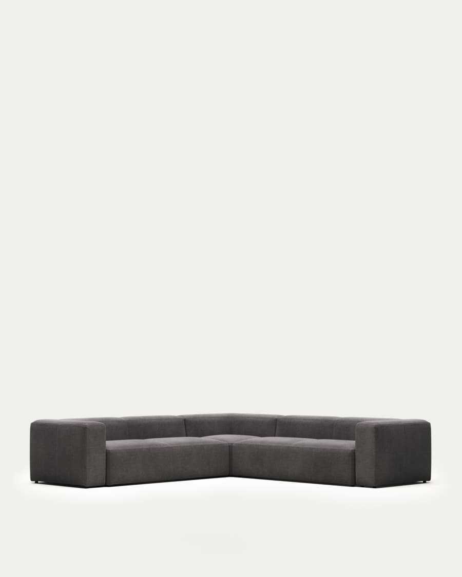 Blok 6 seater corner sofa in grey, 320 x 320 cm FR