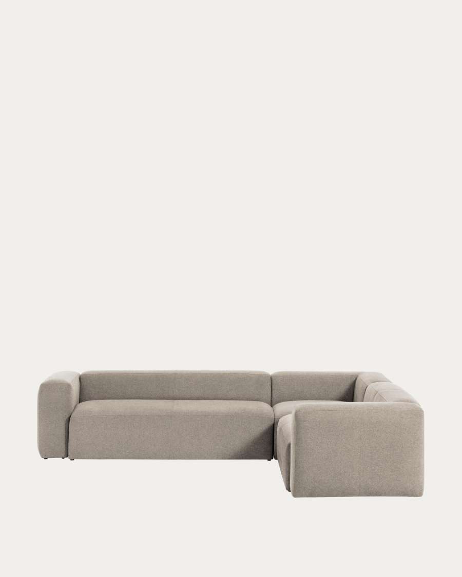 Blok beige chenille 5-seater corner sofa 320 x 290cm/290 x 320cm FSC Mix Credit
