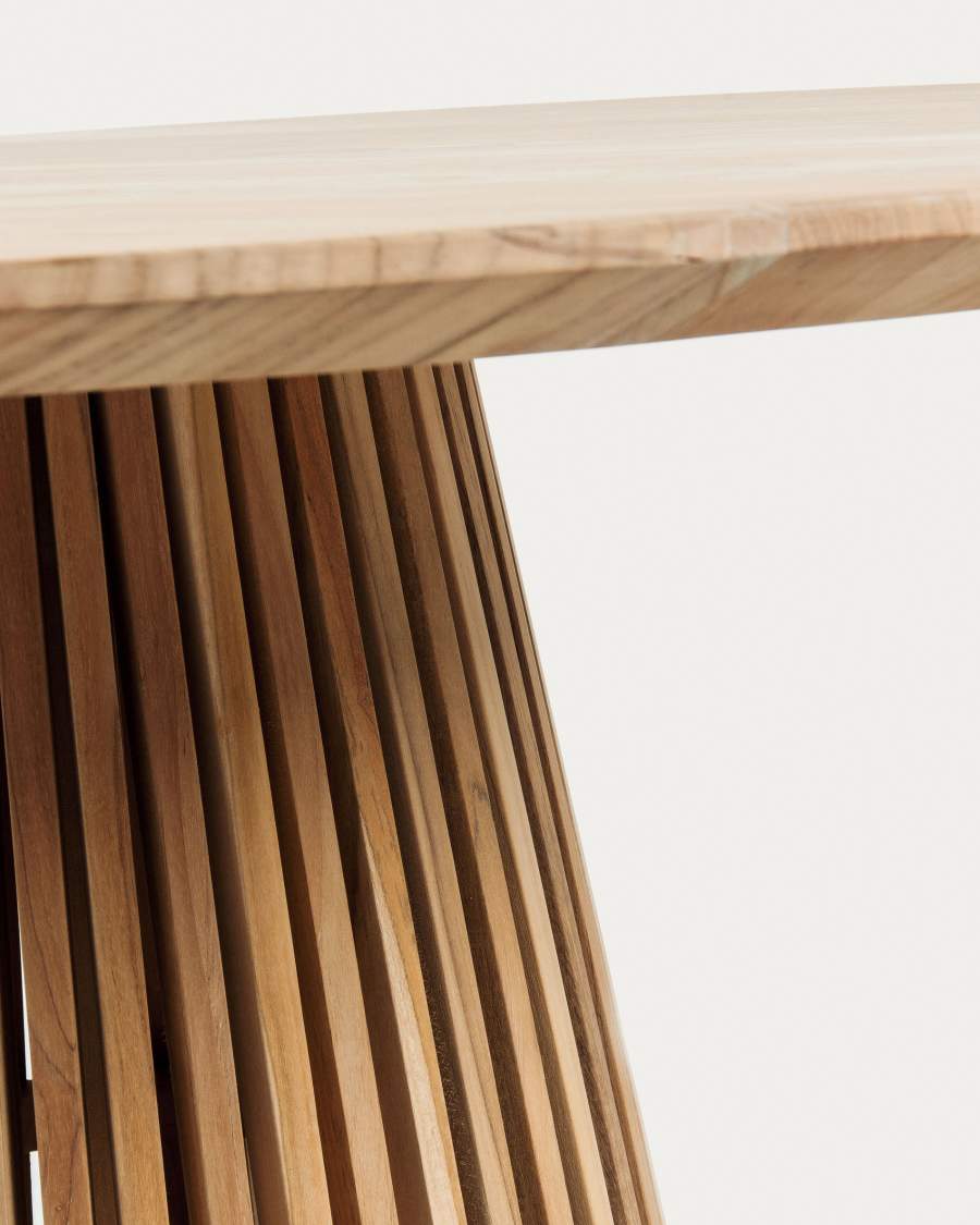 Tavolo rotondo Jeanette in legno massello di teak Ø 90 cm