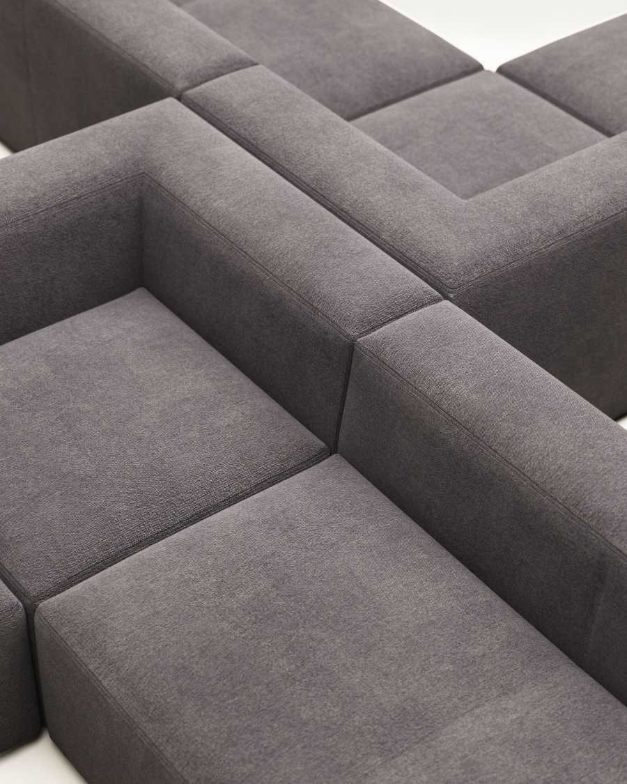 Blok 4 seater corner sofa in grey, 290 x 290 cm FR