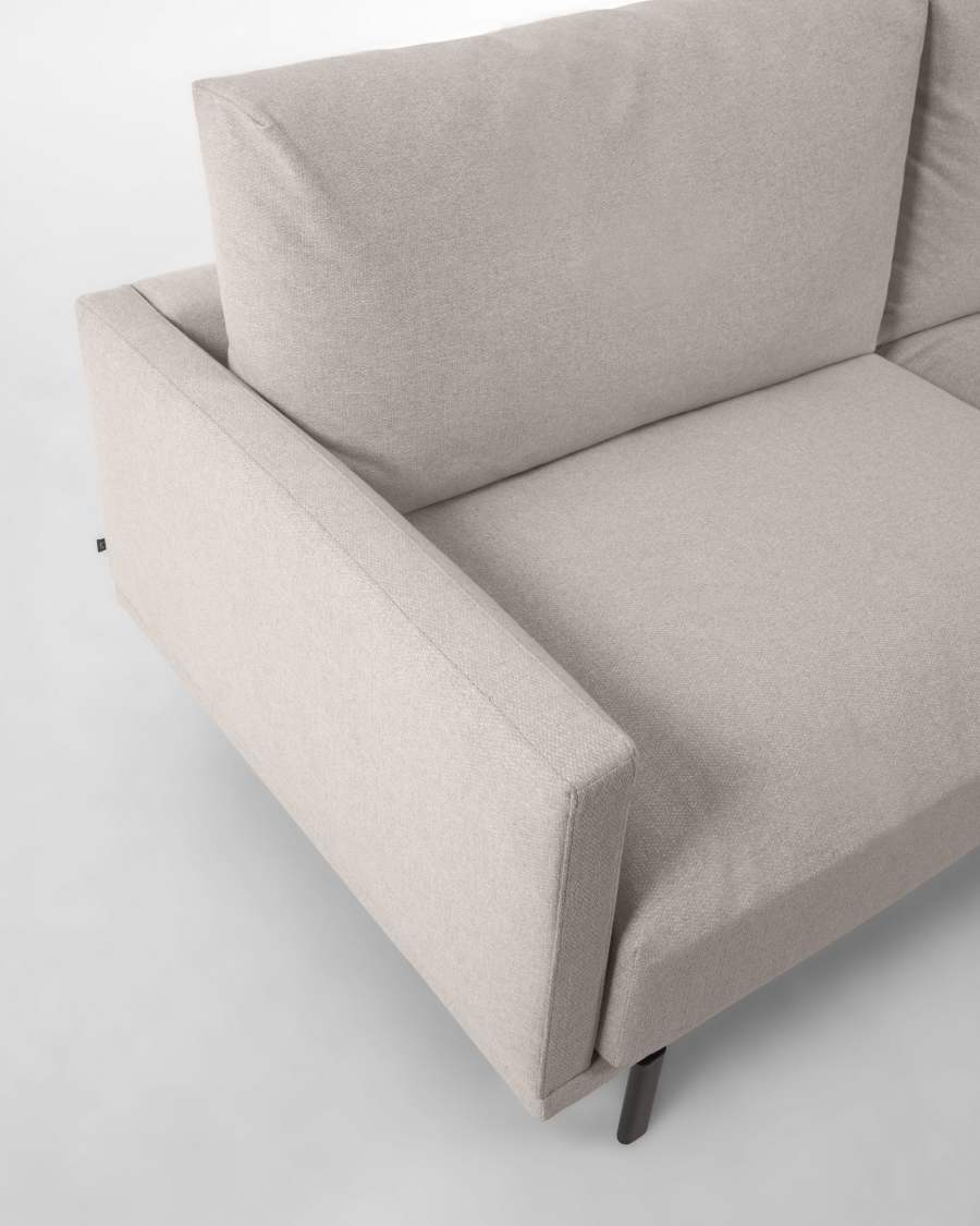 Galene 4-seater sofa with right-hand chaise longue in beige 314 cm