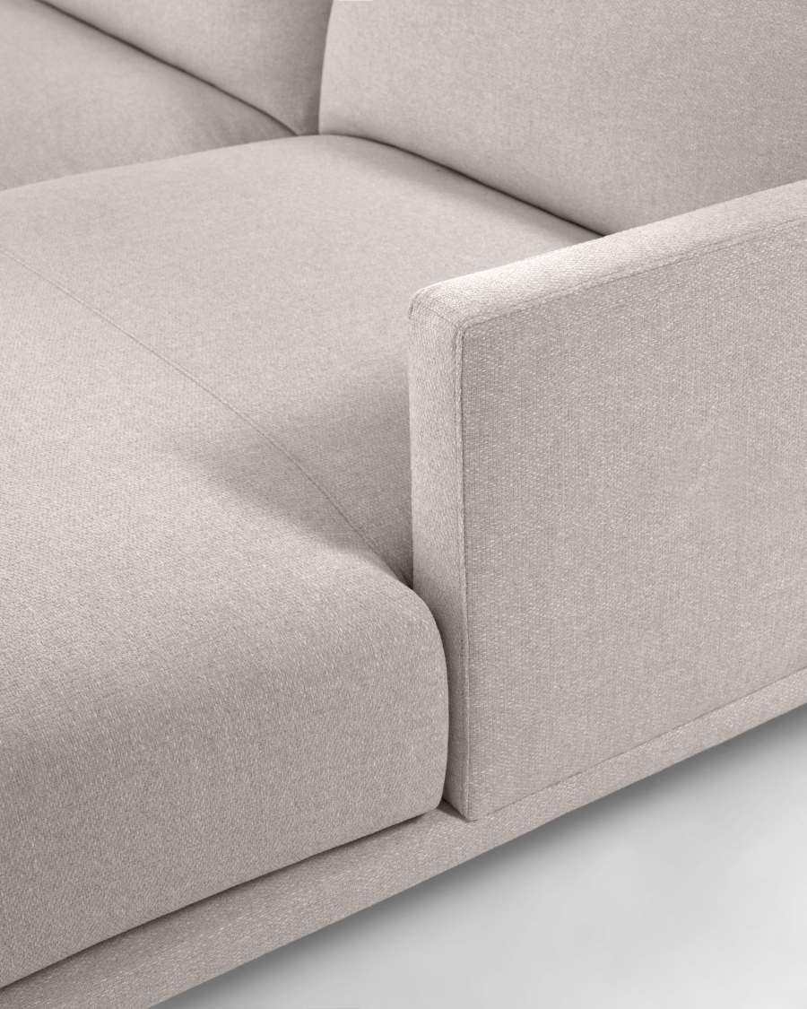 Galene 4-seater sofa with right-hand chaise longue in beige 314 cm