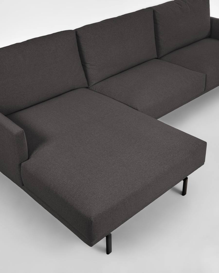 Galene 4-Sitzer Sofa mit Chaiselongue links grau 314 cm