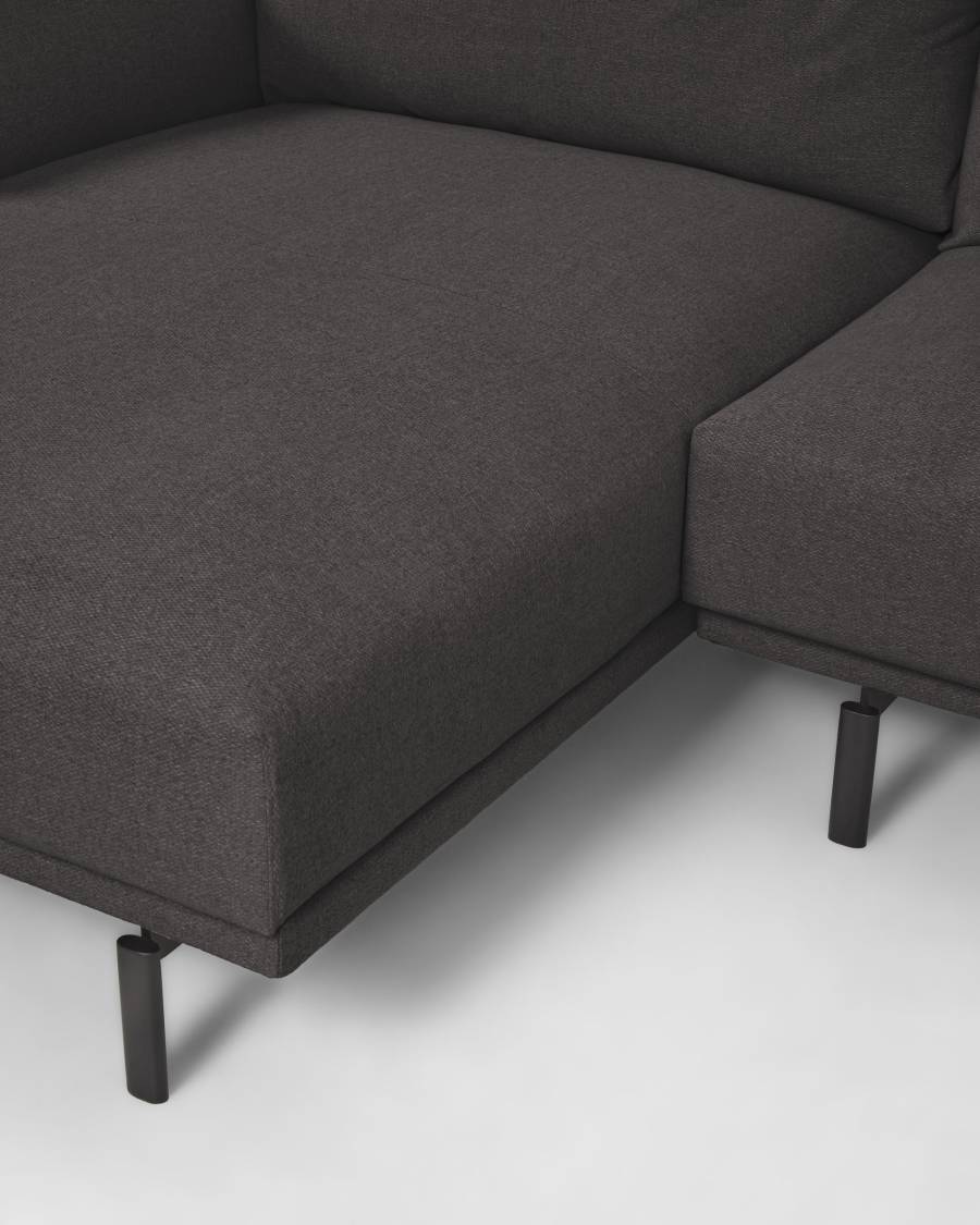 Galene 4-Sitzer Sofa mit Chaiselongue links grau 314 cm