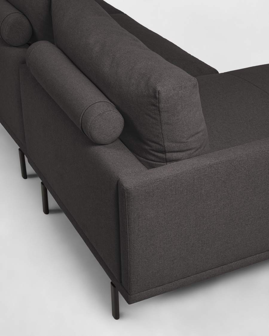 Galene 4-Sitzer Sofa mit Chaiselongue links grau 314 cm