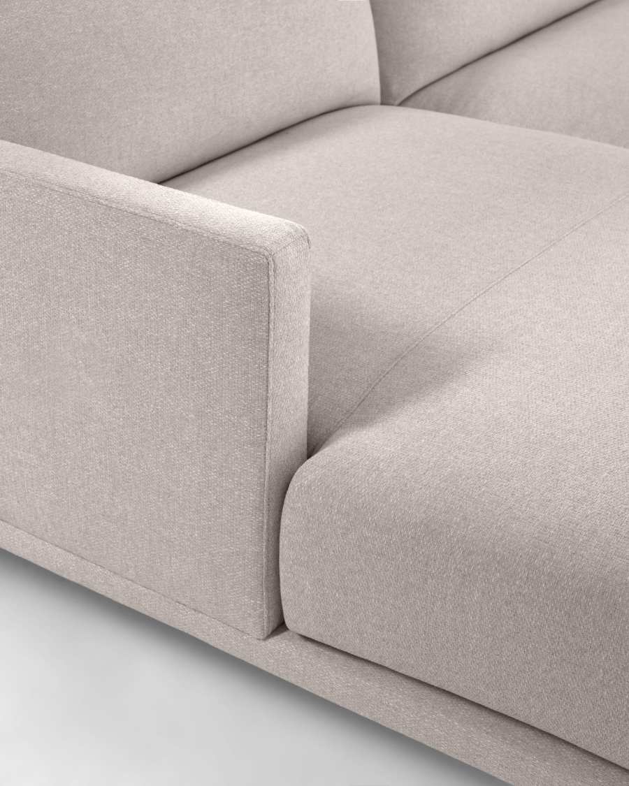 Galene 4-seater sofa with left-hand chaise longue in beige 314 cm1