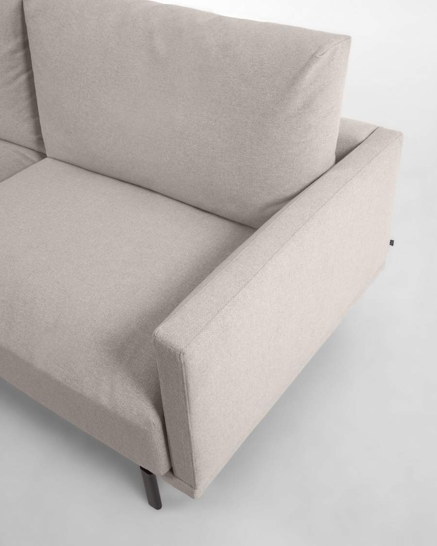 Galene 4-seater sofa with left-hand chaise longue in beige 314 cm1