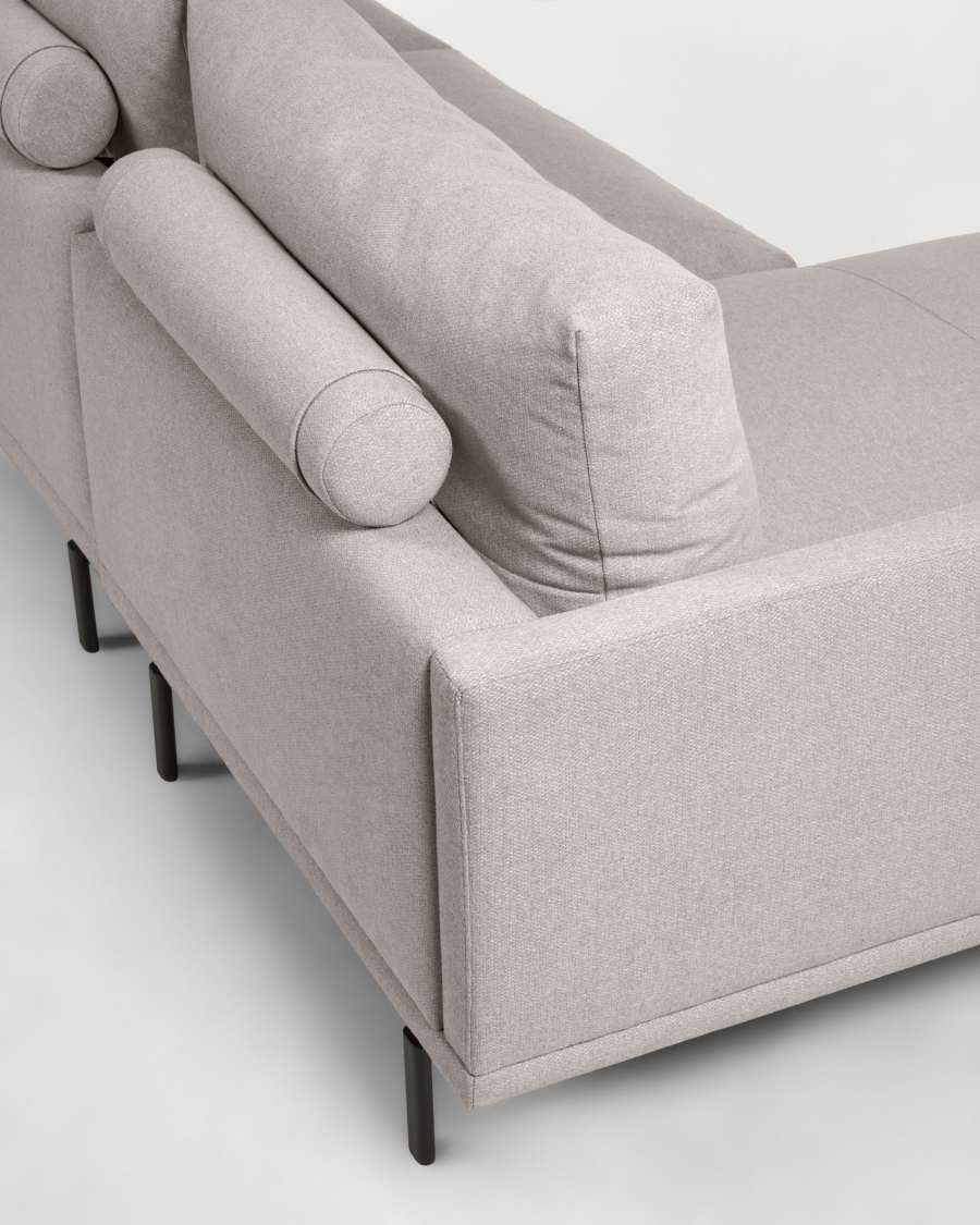 Galene 4-seater sofa with left-hand chaise longue in beige 314 cm1