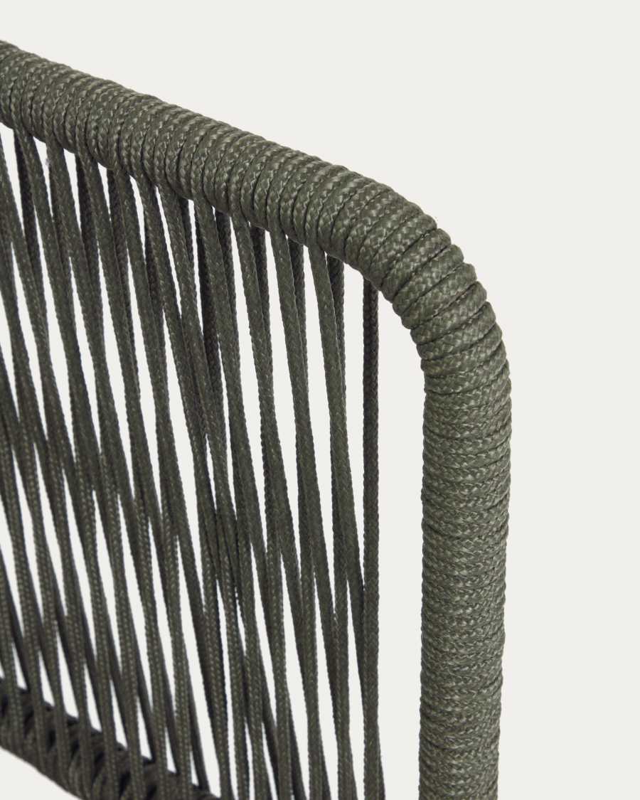 Divano Nadin 2 posti in corda verde e acciaio zincato 135 cm