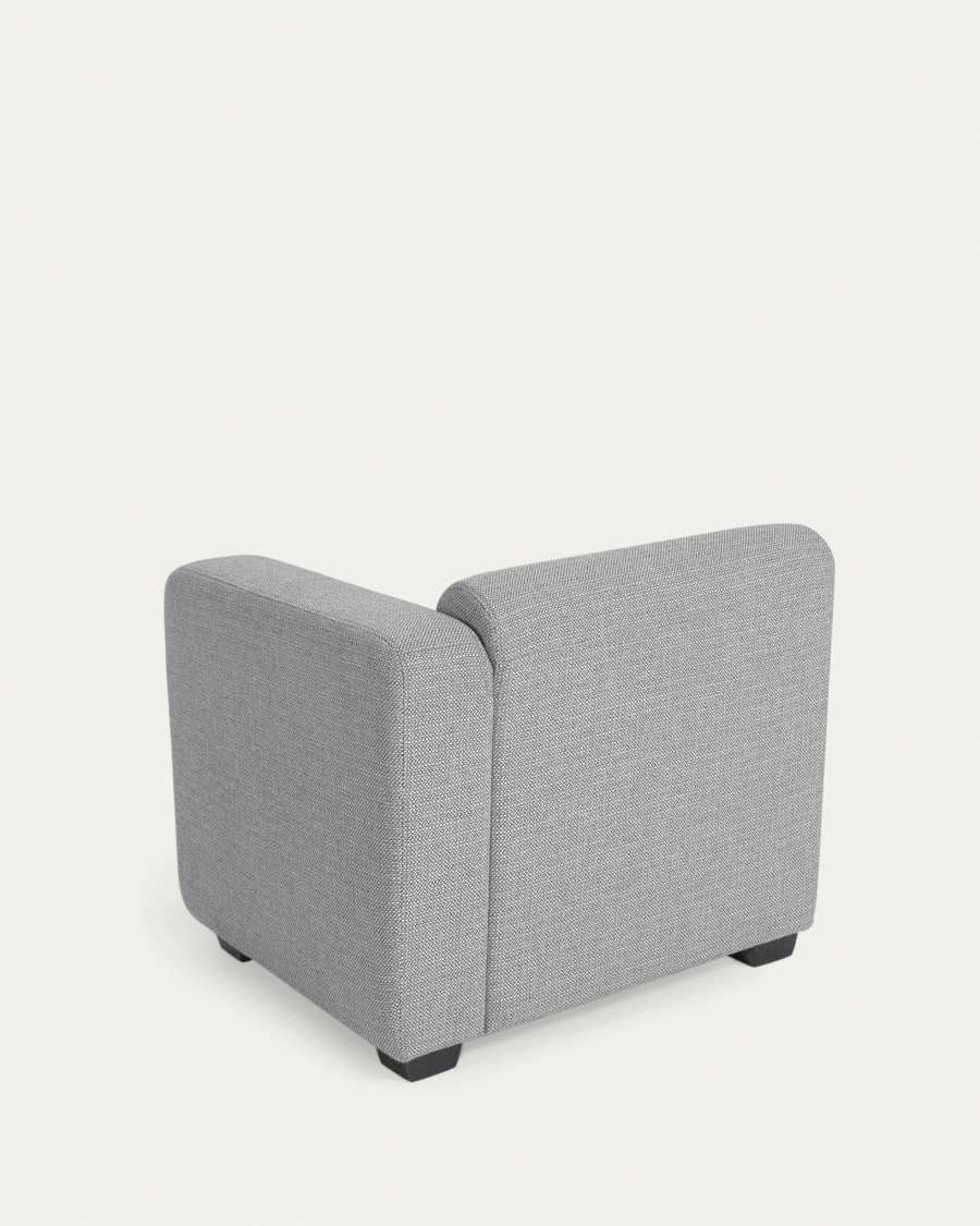 Legara sofa seat with right-hand armrest in light grey, 80cm