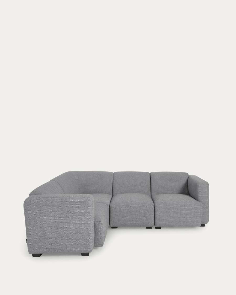 Legara 4 seater corner sofa in light grey, 226 x 164 cm