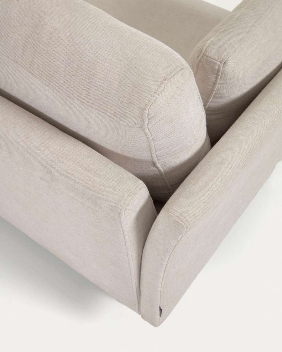 Gilma 2-Sitzer Sofa beige mit Beinen naturfarben 170 cm