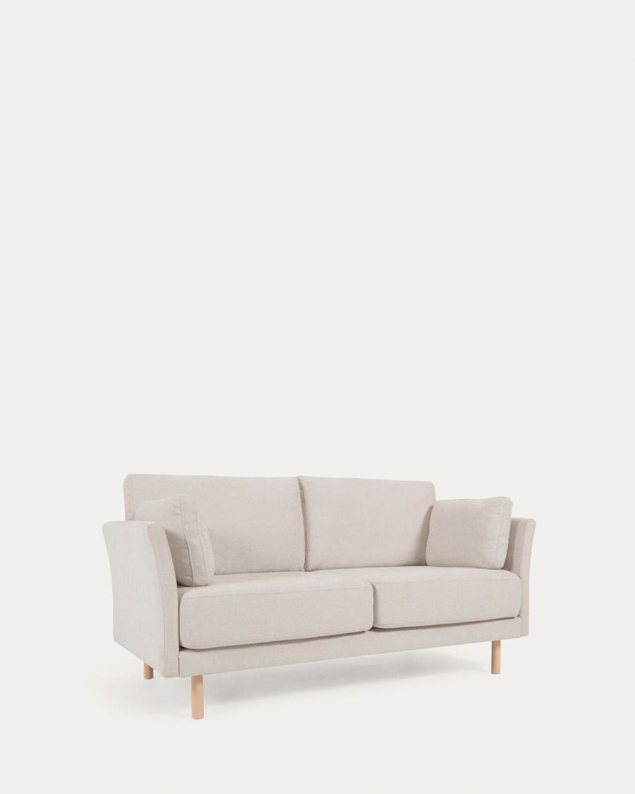 Gilma 2-Sitzer Sofa beige mit Beinen naturfarben 170 cm