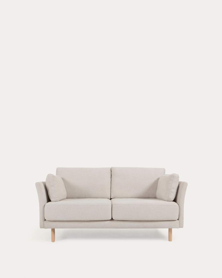 Gilma 2-Sitzer Sofa beige mit Beinen naturfarben 170 cm