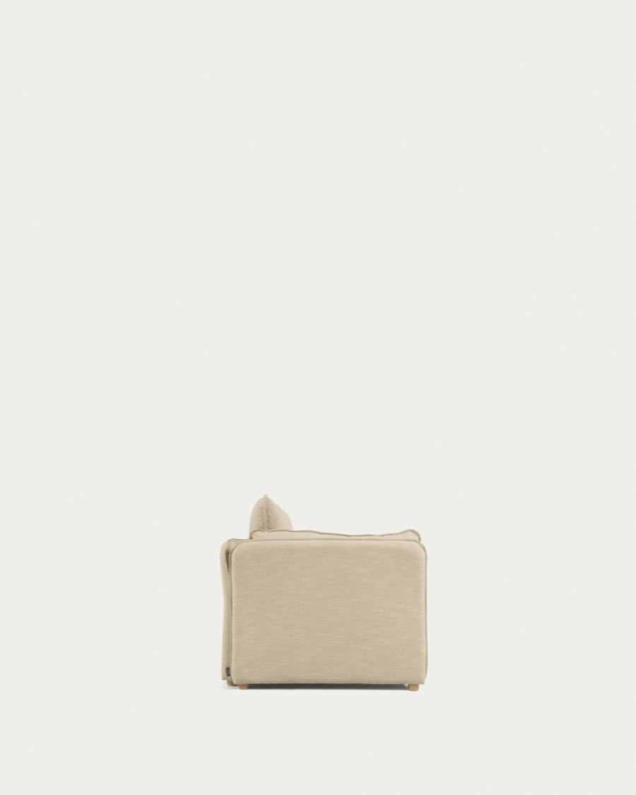 Tanit Schlafsofa weiß und Beine aus massivem Buchenholz mit natürlichem Finish 210 cm FSC Mix Credit