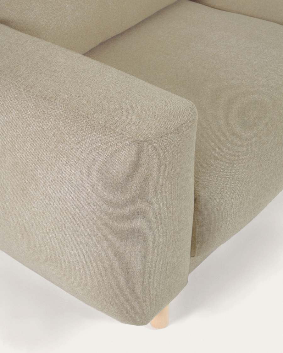 Sofà Singa 3 places chaise longue dret capçal reclinable i seient extensible beix 296 cm FSC Mix Credit