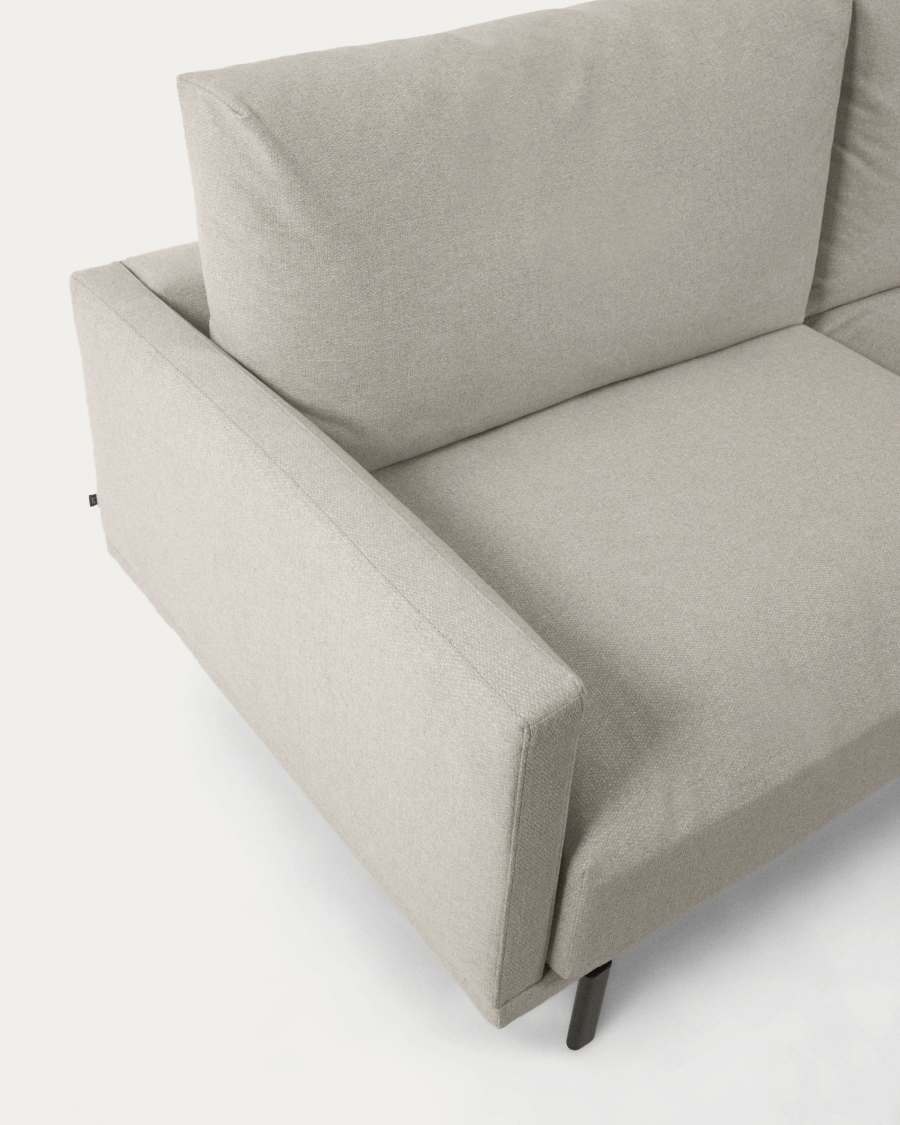 Galene 4 seater sofa with right-hand chaise longue in beige, 314 cm FSC Mix Credit