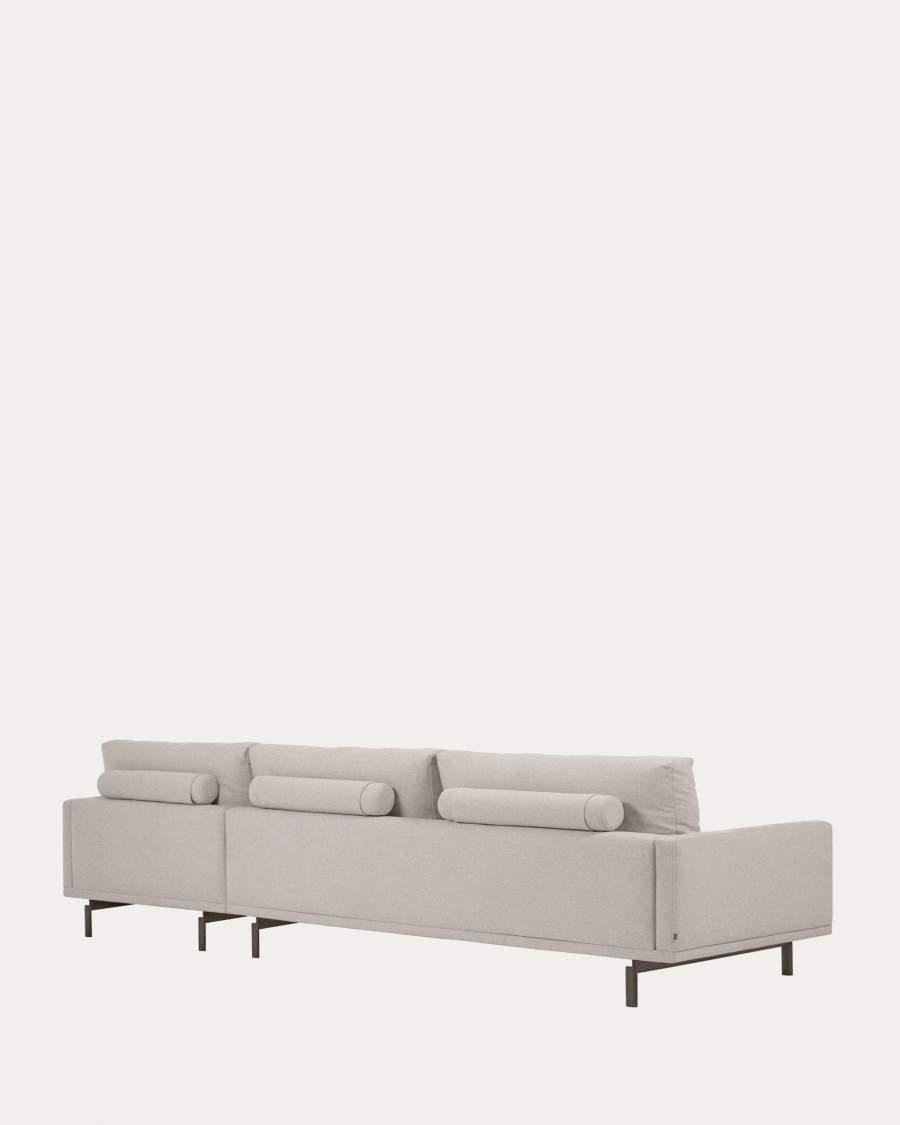 Galene 4 seater sofa with right-hand chaise longue in beige, 314 cm FSC Mix Credit