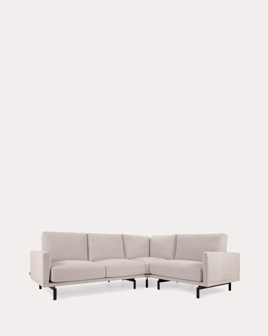 Galene 3 seater corner sofa in beige, 267 x 207 cm FSC Mix Credit