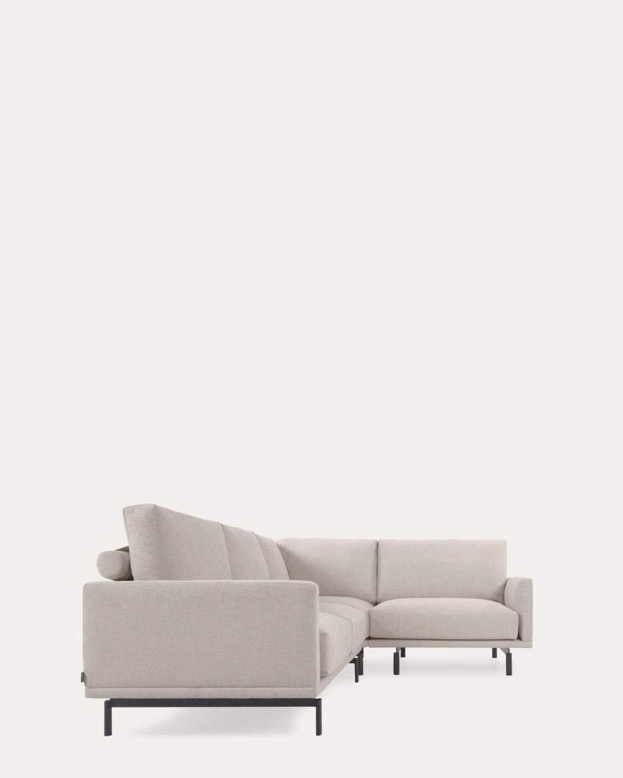 Galene 3 seater corner sofa in beige, 267 x 207 cm FSC Mix Credit