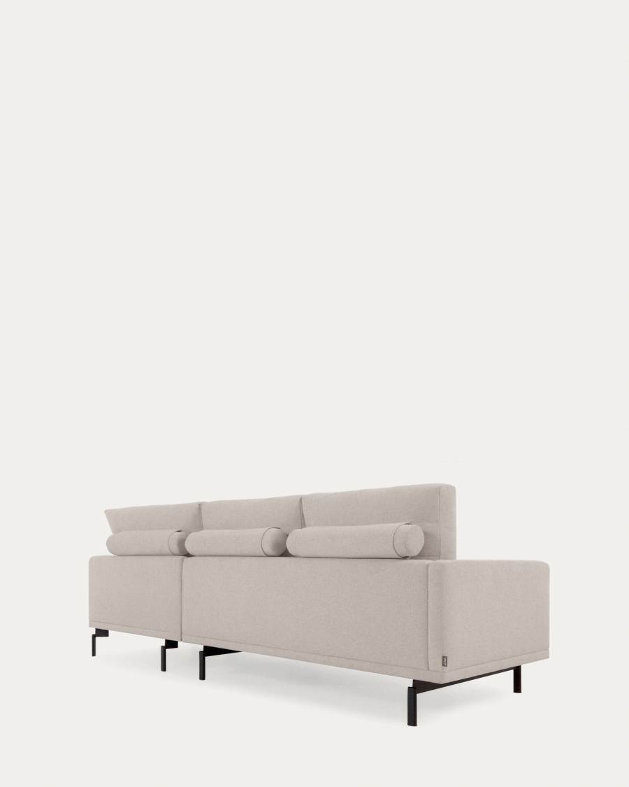 Galene 3 seater corner sofa in beige, 267 x 207 cm FSC Mix Credit