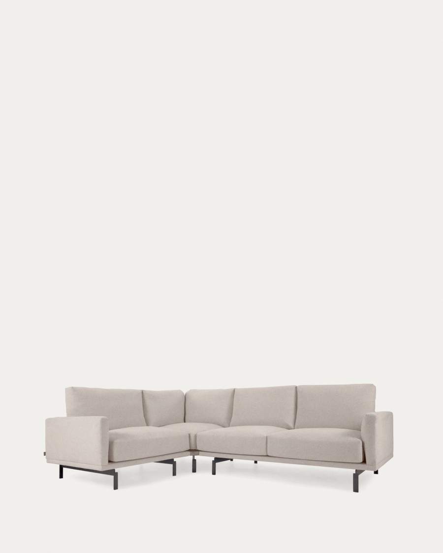 Galene 3 seater corner sofa in beige, 207 x 267 cm FSC Mix Credit