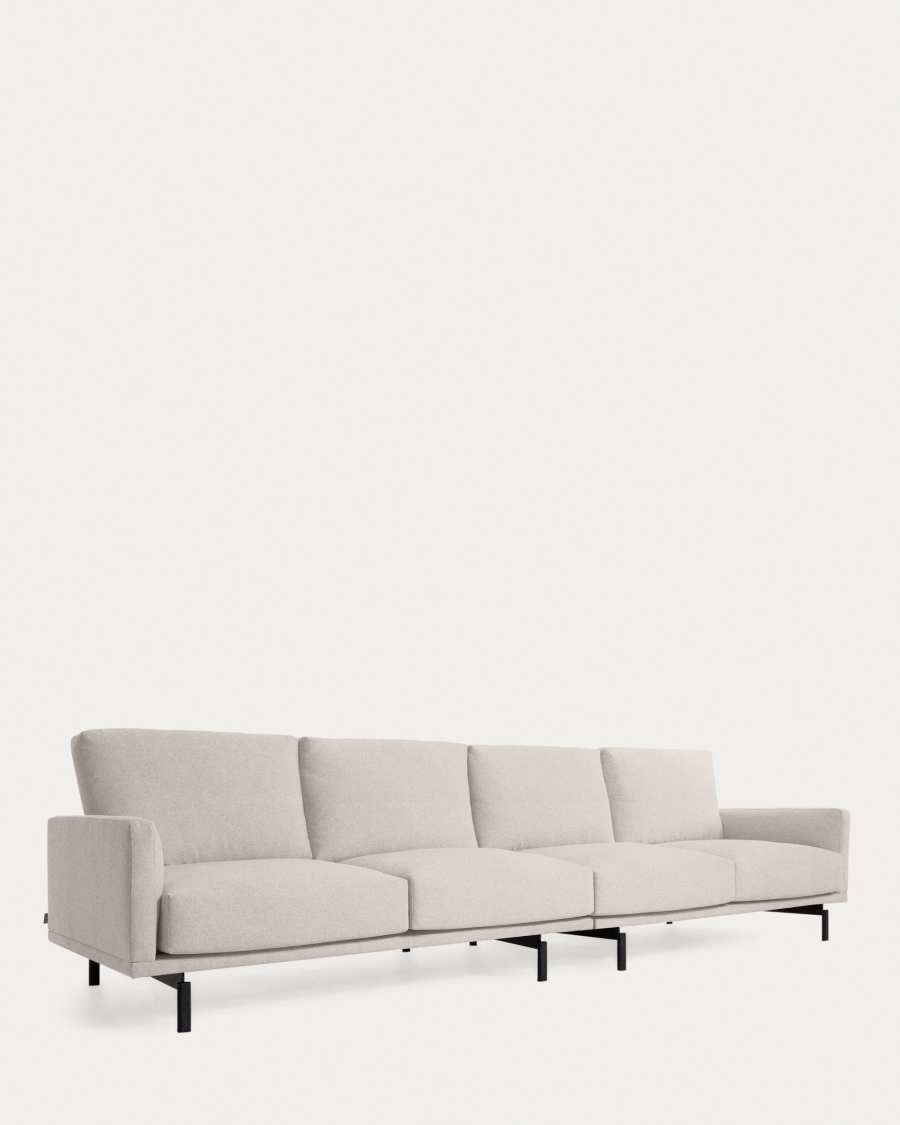 Galene 4 seater sofa in beige, 414 cm FSC Mix Credit