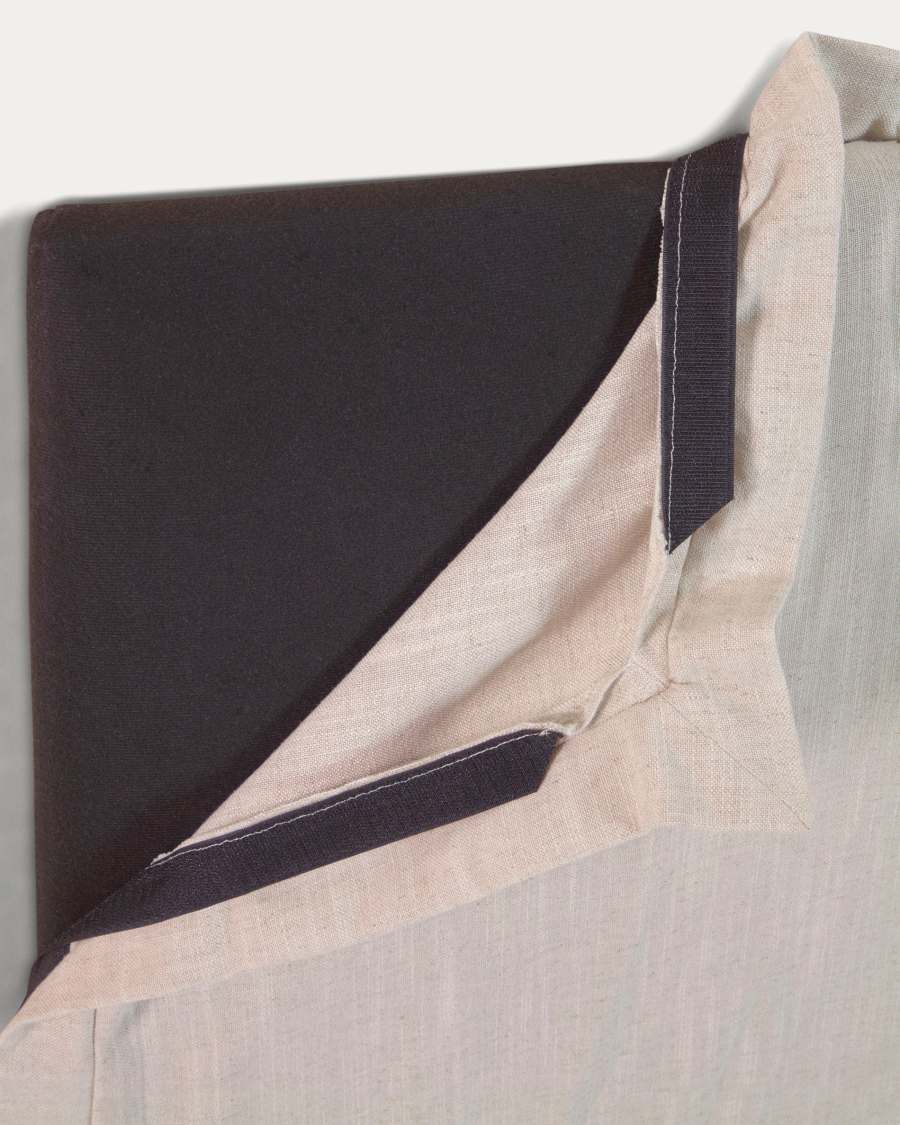 Capçal desenfundable Tanit de lli blanc per a llit de fins a 90 cm