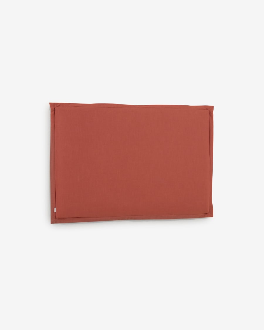 Tête de lit déhoussable Tanit en lin grenat pour lit jusqu’à 160 cm