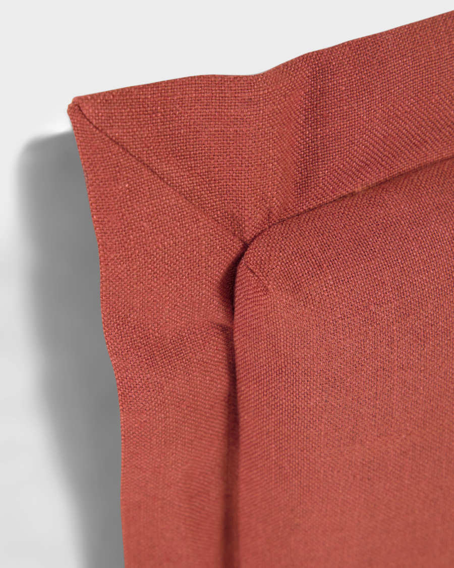 Tête de lit déhoussable Tanit en lin grenat pour lit jusqu’à 160 cm