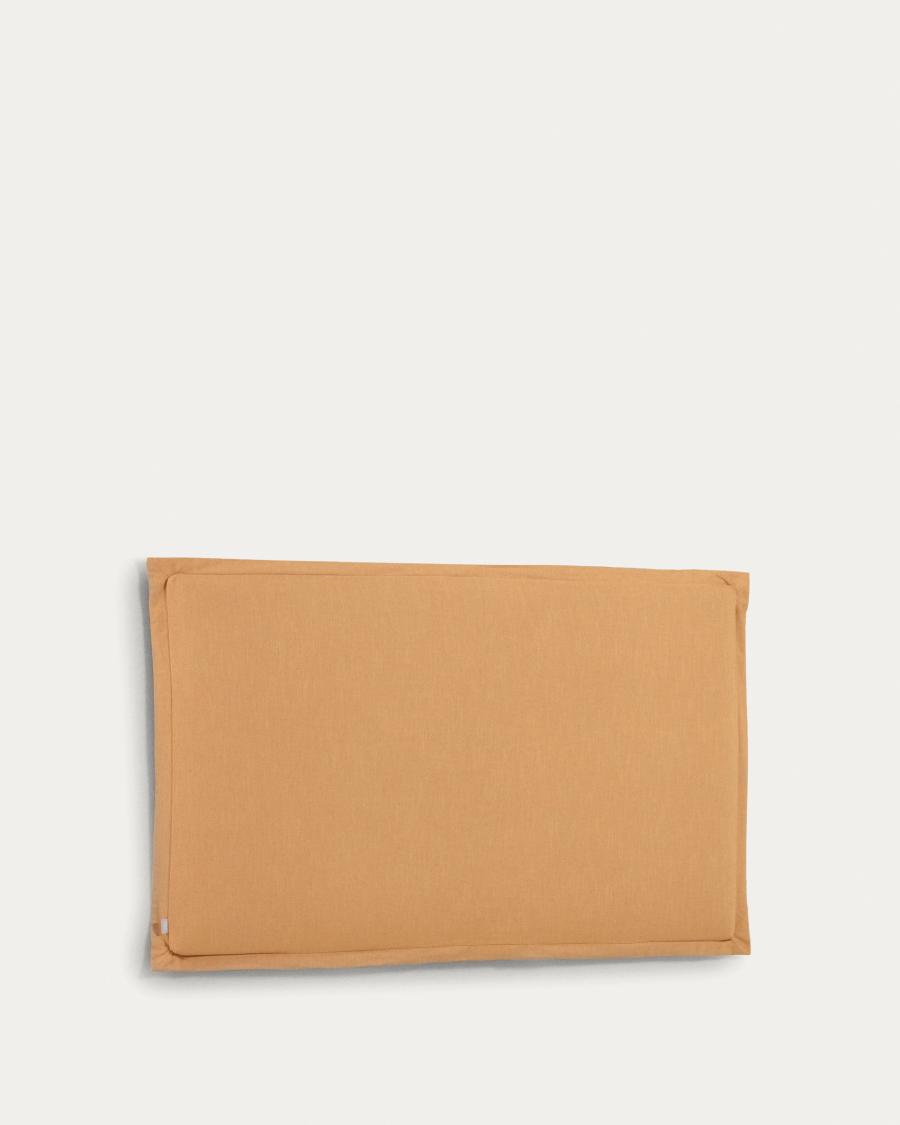 Capçal desenfundable Tanit de lli mostassa per a llit de fins a 180 cm