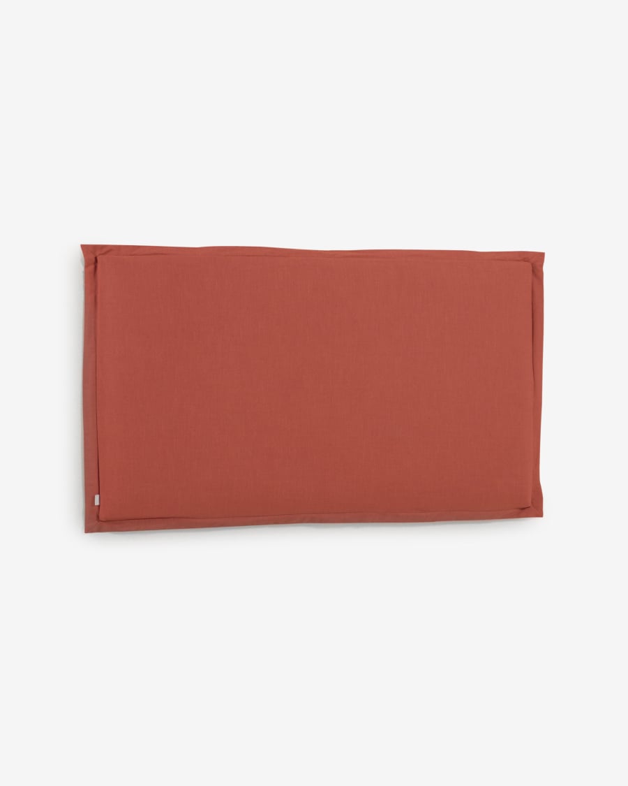 Tête de lit déhoussable Tanit en lin grenat pour lit jusqu’à 200 cm