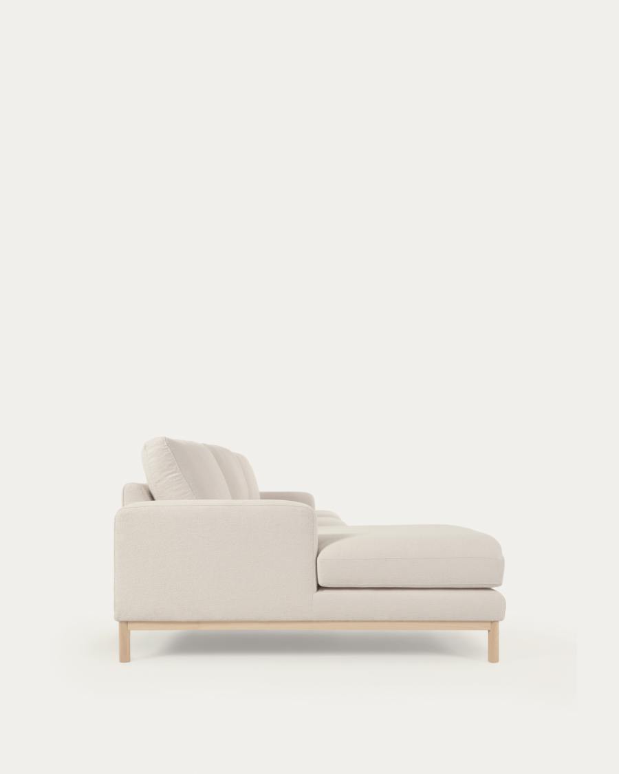 Mihaela 3 seater sofa with left-hand chaise longue in white micro bouclé, 264 cm FSC Mix Credit