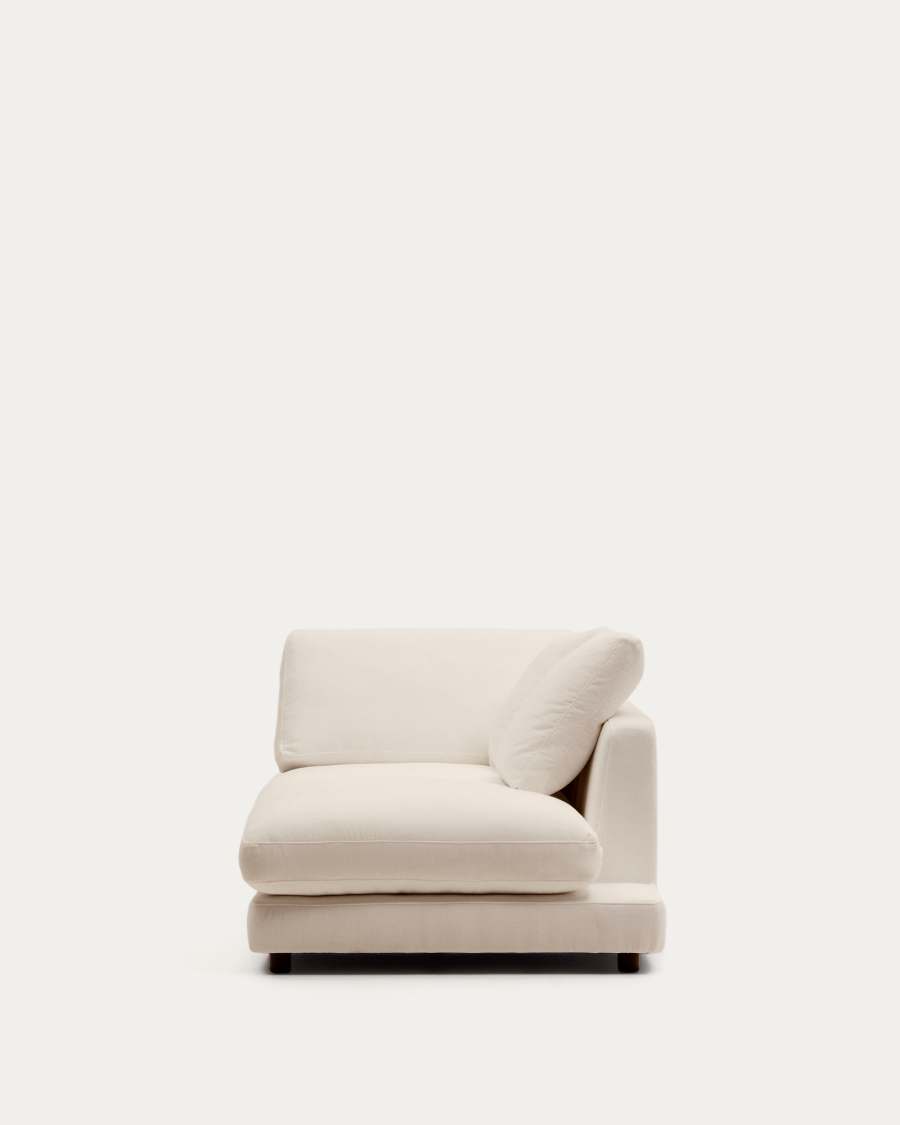 Gala right chaise longue in beige chenille FSC Mix Credit 193 x 105cm