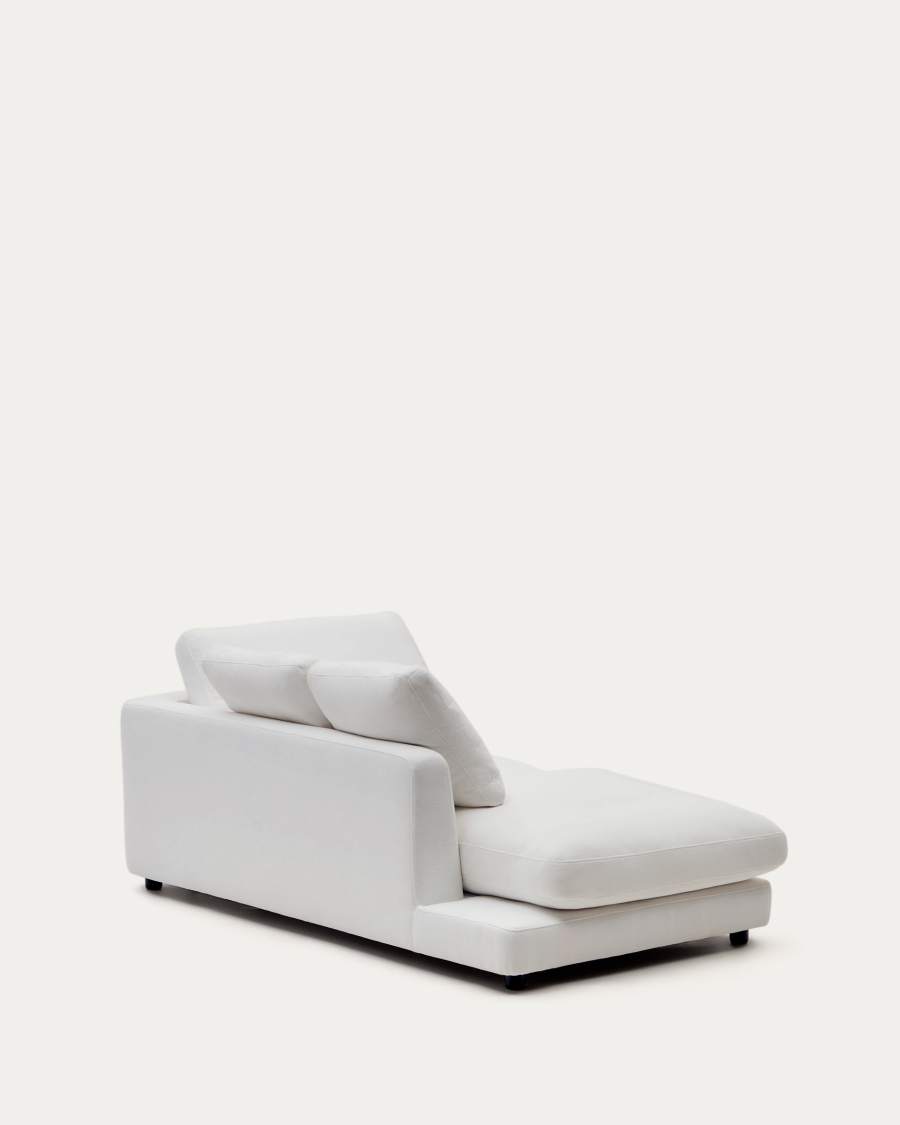 Gala left chaise longue in white chenille FSC Mix Credit 193 x 105cm