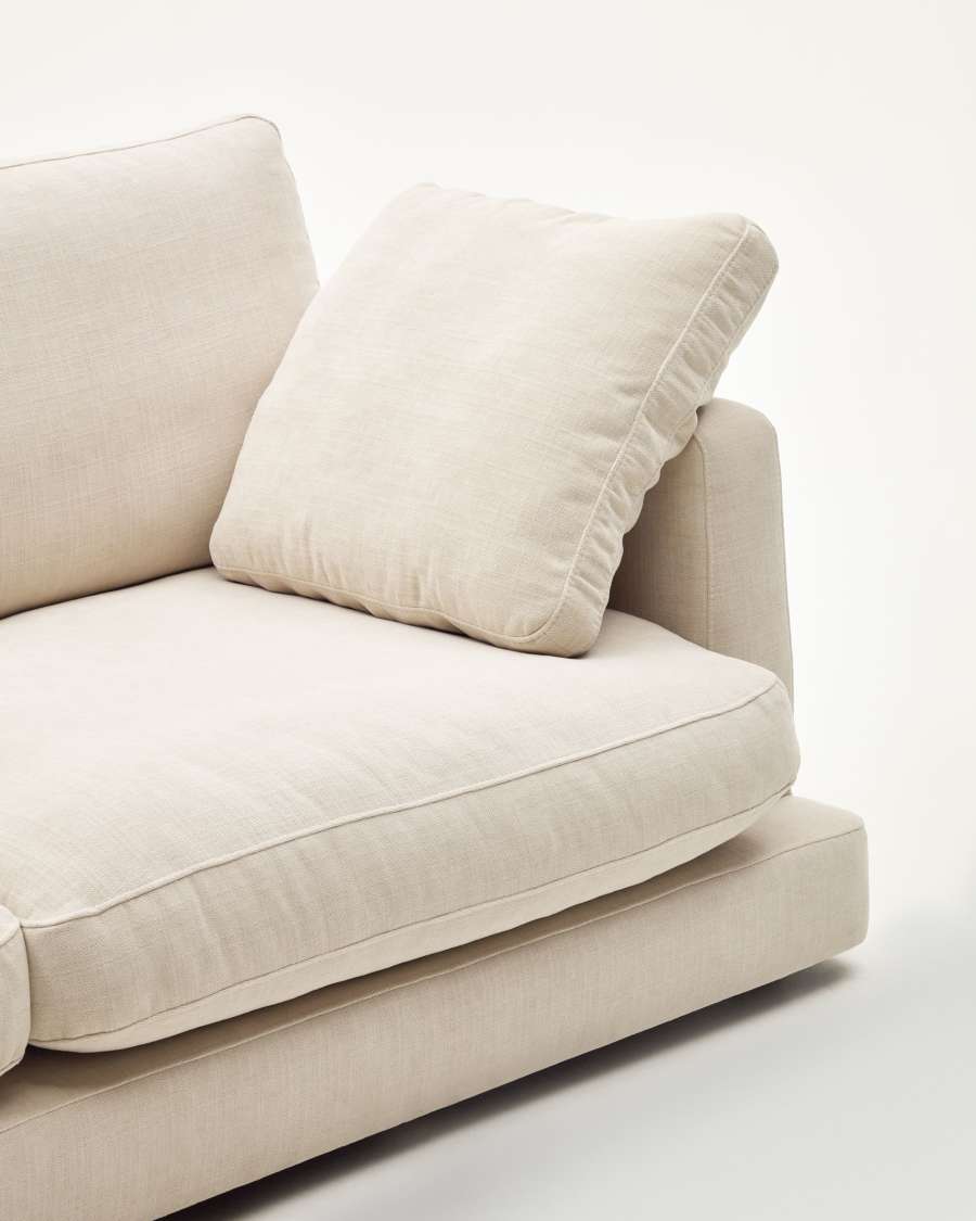 Gala 3-zitsbank in beige chenille FSC Mix Credit 210 cm