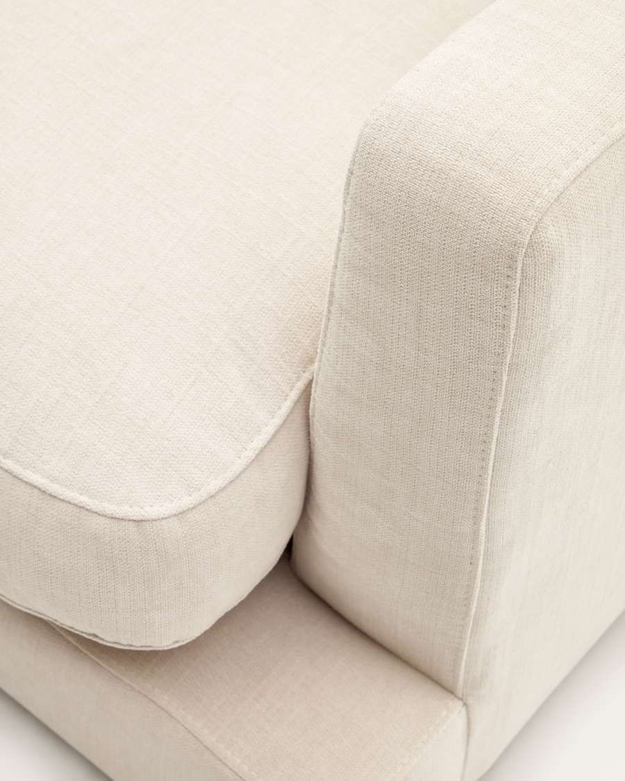 Gala 3-zitsbank in beige chenille FSC Mix Credit 210 cm