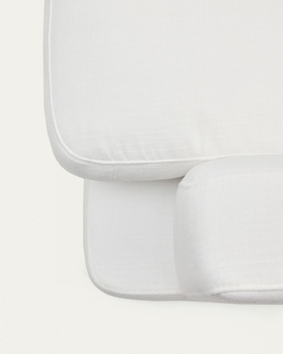 Gala 4-seater sofa with left chaise longue in white chenille FSC Mix Credit 300cm