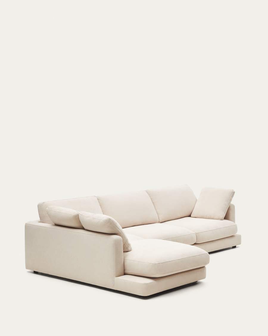 Sofà Gala 4 places de xenilla chaise longue esquerre beix FSC Mix Credit 300 cm