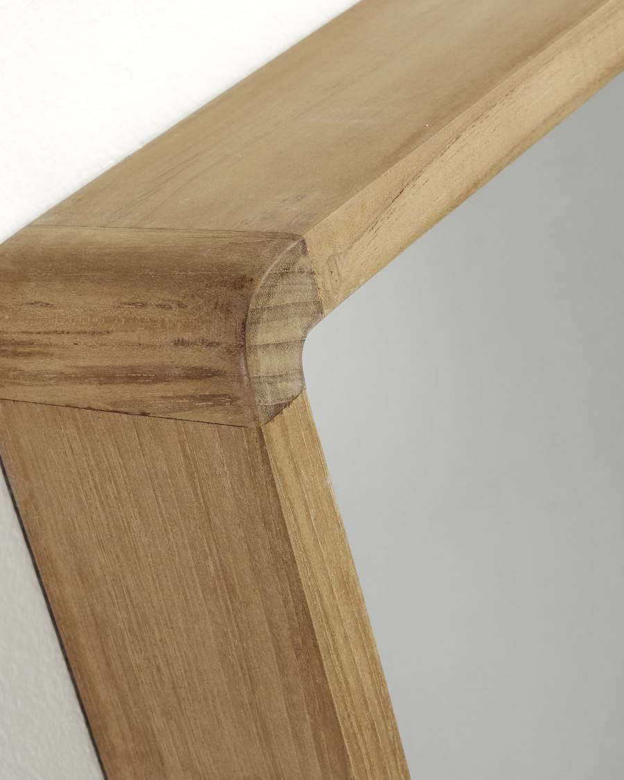 Specchio Kuveni in legno massiccio di teca 80 x 65 cm