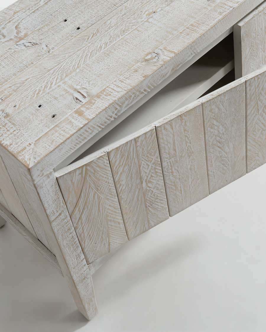 Words TV-Möbel 160 x 55 cm aus massivem und recyceltem Kiefernholz