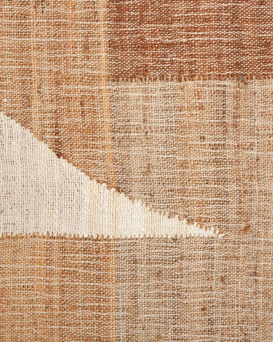 Cabanes jute and cotton rug, natural and brown, 160 x 230 cm